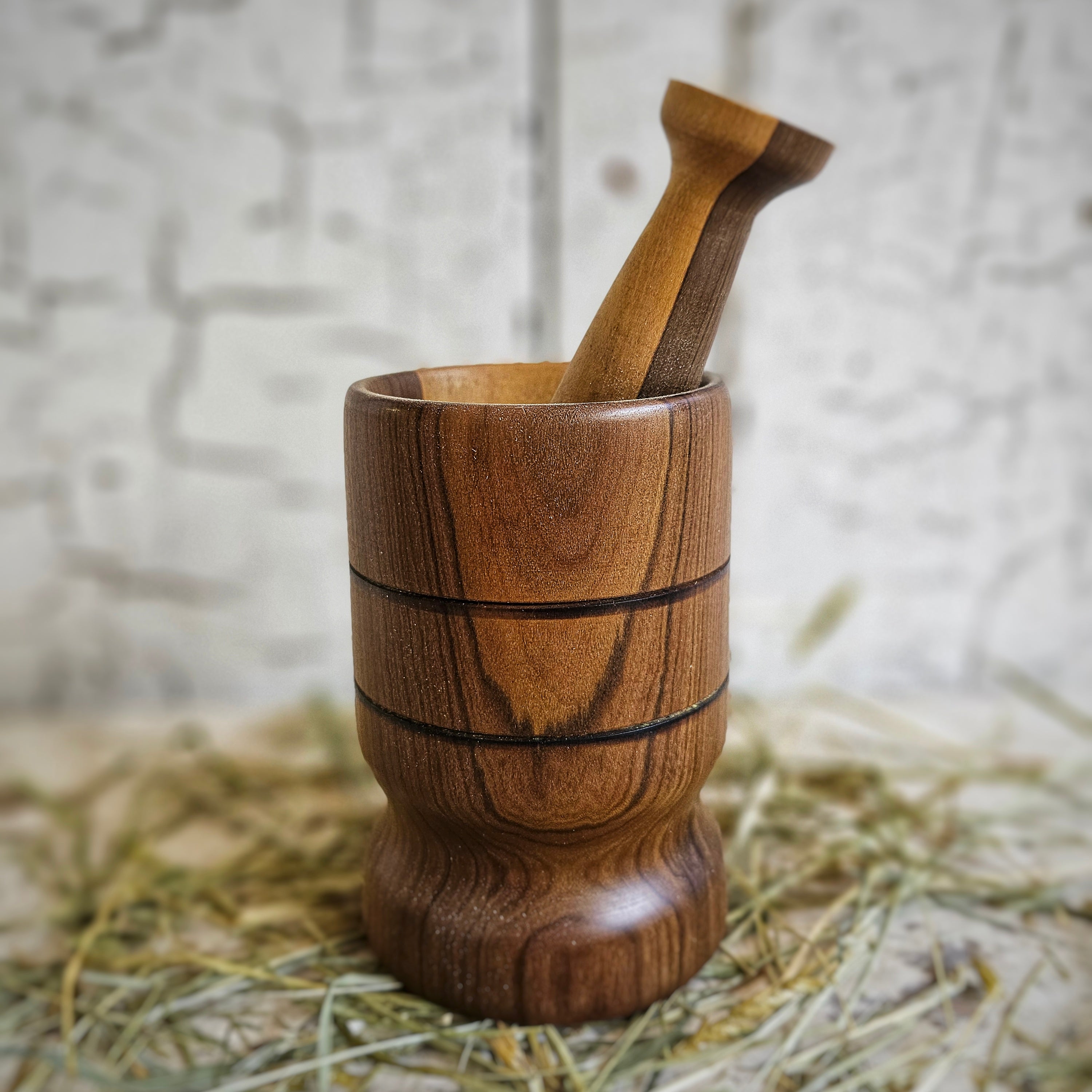 Vintage Wooden Mortar high quality and Pestle