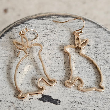 Gold Bunny Earrings