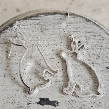 Silver Bunny Earrings