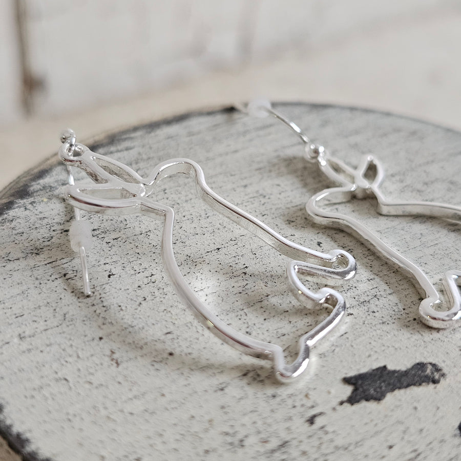 Silver Bunny Earrings