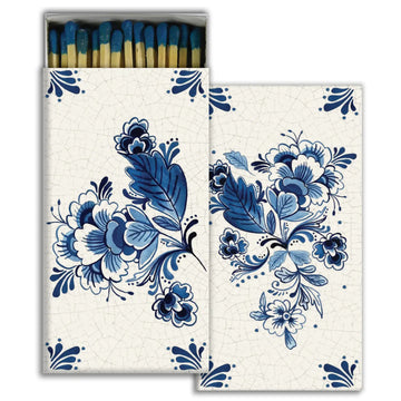 Delft Blue Floral Matchbox