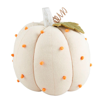 Cream Pumpkin with Orange French Knots