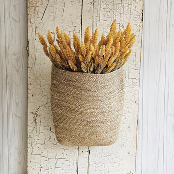 French Jute Wall Basket