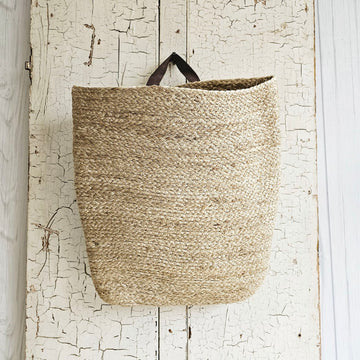 French Jute Wall Basket