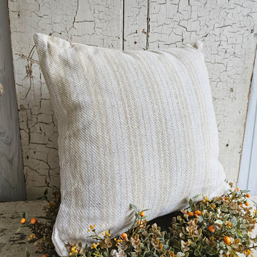 French Stripe Pillow - Wheat