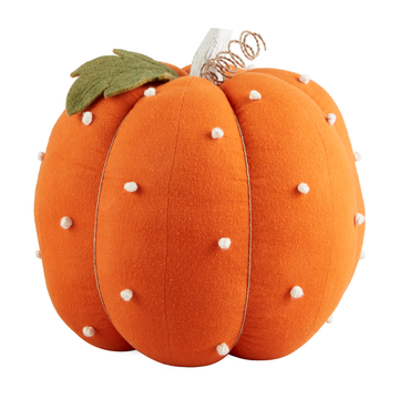 Orange Pumpkin with White French Knots