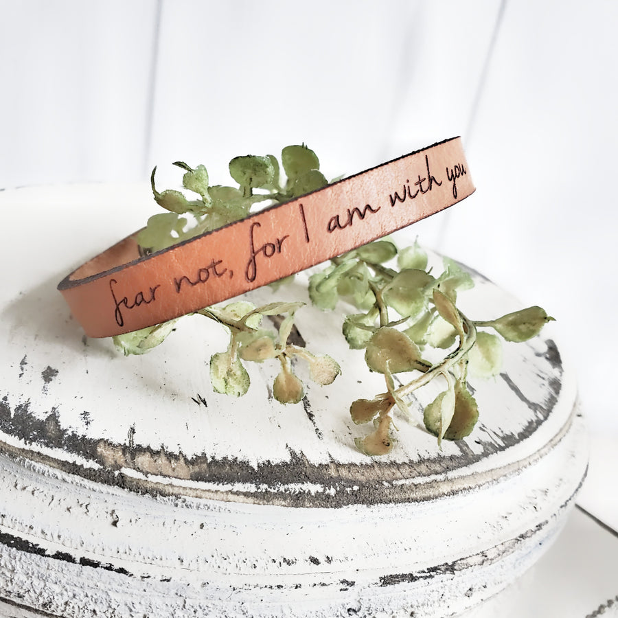 Handmade Stamped Leather Bracelet 