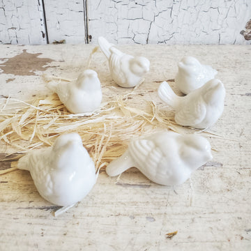 Set of 6 Ceramic Birds