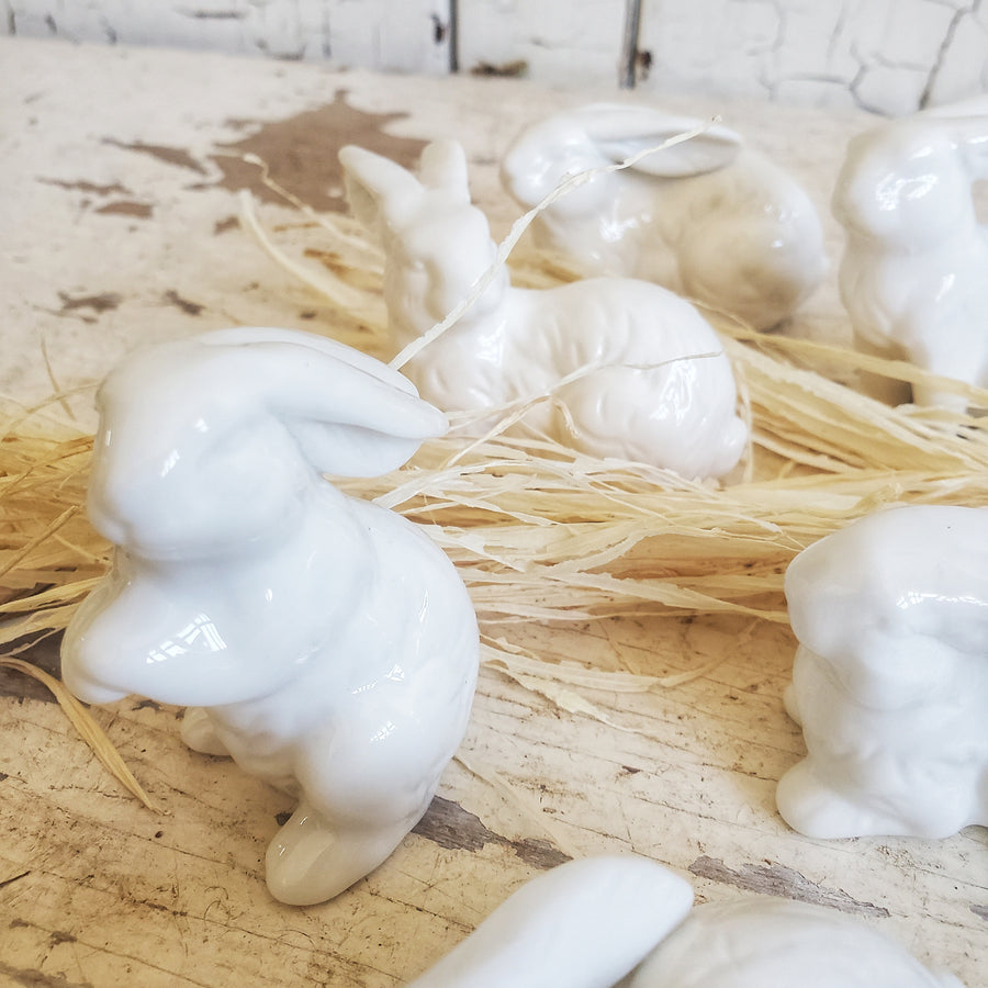 Set of 6 Ceramic Bunnies